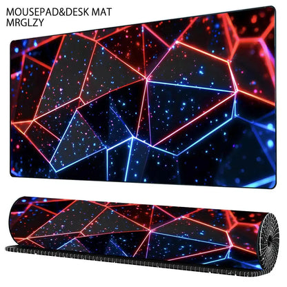 Cool Geometric Pattern 3D Mouse Pad XXL Computer Laptop Mousepads Office Large Gaming Mousepad Rubber Bottom Non-Slip Desk Mat