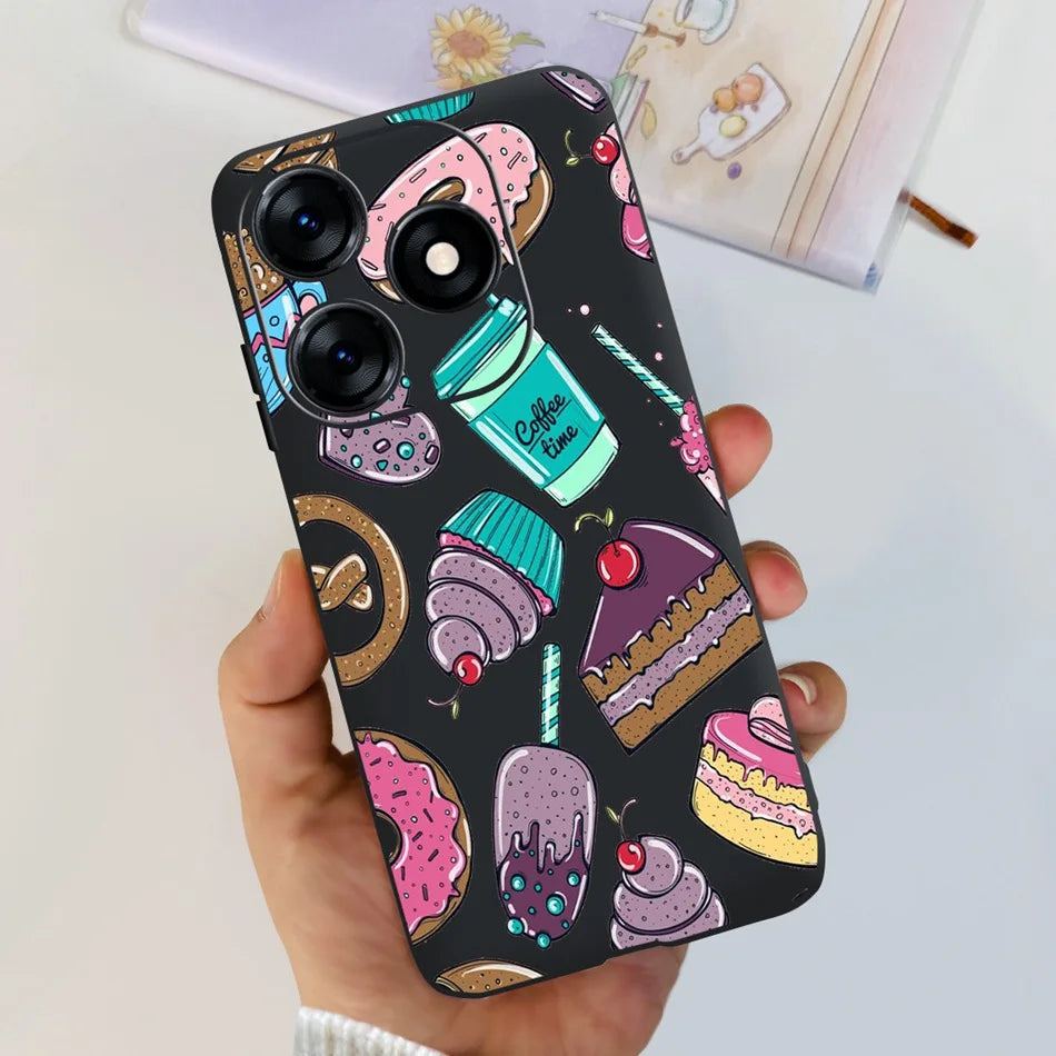 Phone Case For Tecno Spark 10 10C 2023 Fashion Flower Cat Butterfly Soft Silicone TPU Cases For Tecno Spark10 Spark10c KI5q KI5k