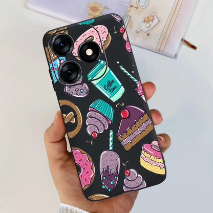 Phone Case For Tecno Spark 10 10C 2023 Fashion Flower Cat Butterfly Soft Silicone TPU Cases For Tecno Spark10 Spark10c KI5q KI5k