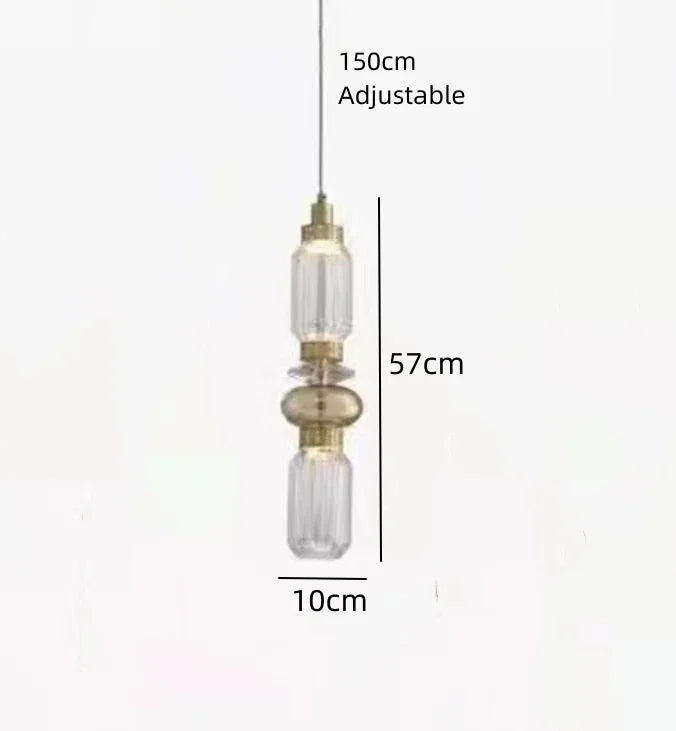 Modern Pagoda Home Design Glass Led Pendant Lights for Living Dining Table Room Apartment Bar Counter Simple Lusters Luminaires