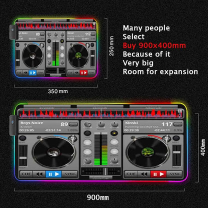 Dj Console Table Computer Desk Pc Mat Extra Large Mouse Pad XXL Carpet Led Large Mousepad Mice Mats with Backlight Keyboard Pad