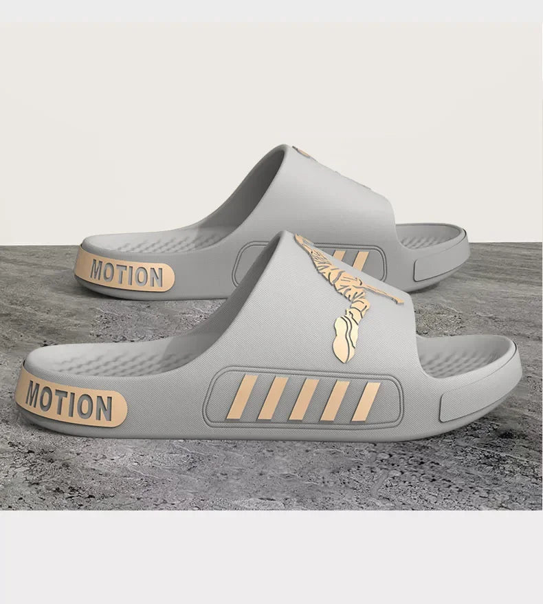 Men's Summer Thong Slippers Thick Bottom Anti-Slip Deodorant EVA Wear-Resistant Breathable Slip-On Sandals