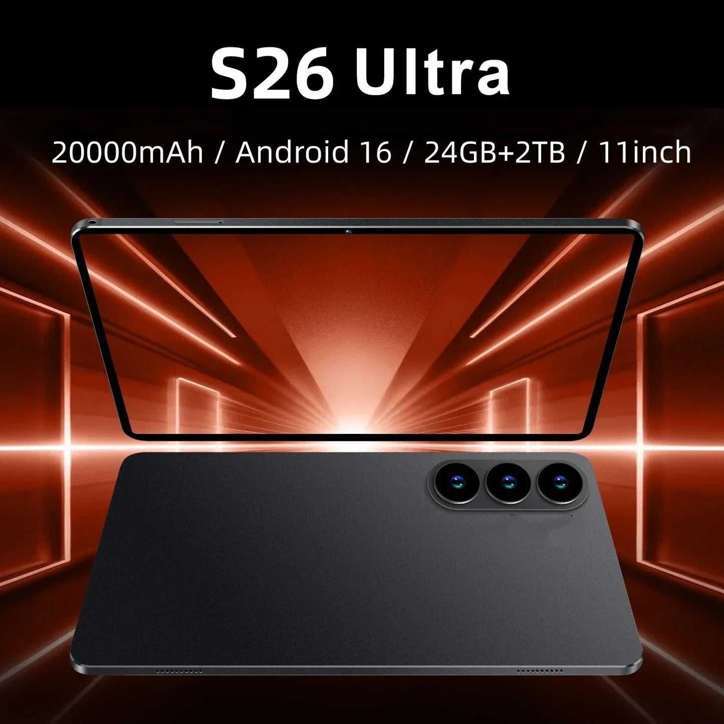 2026 5G Tablet Android 15 Brand New 11 inch 24GB RAM 2TB ROM Tablet Android 15 20000mAh 10Core WIFI Bluetooth Network Tablet