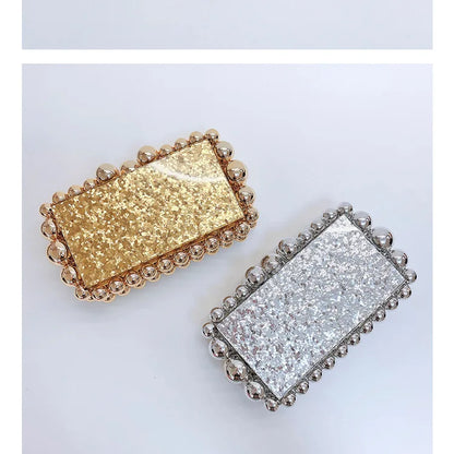 Luxury Design Shoulder Crossbody Bag Fashion New Evening Clutch Bag Ladies Handbag Acrylic Transparent Small Square Bag Female