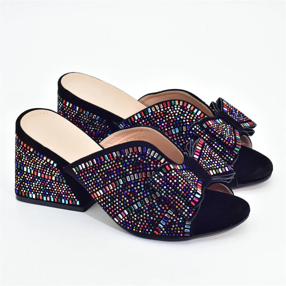 2026 Italian Elegant Women Party Pumps Decorated with Rhinestone Plus Size Women Shoes 43 High Heels Women Pumps Platform Heels