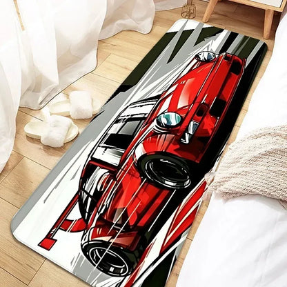 Window Blankets Corridor Aisle Floor Mats Cool Racing Carpet Non-Slip Soft Bedroom Bedside Rugs Home for Bedroom DecorationRugs