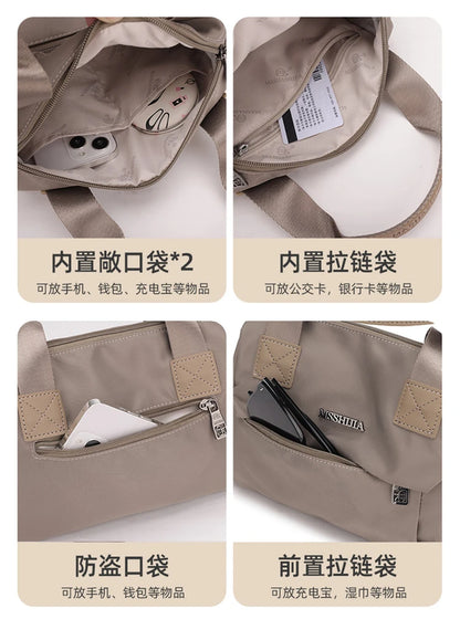 Ladies Lightweight Shoulder Bag Waterproof Nylon Handbag for Commuter Work Casual Crossbody Bags for Women Messenger Bag