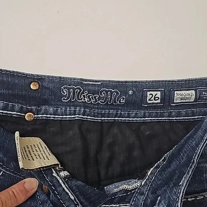 Gothic Womens Diamond Embroidery Jeans Vintage Low Rise Flared Jeans Women Retro Y2k Baggy Denim Pants High Streetwear Trousers