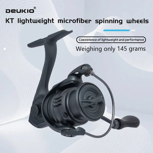 DEUKIO Lightweight Spinning Reel Fishing Reel Gear Ratio 5.2:1 Powerful Spinning Fishing Reels for Freshwater Saltwater