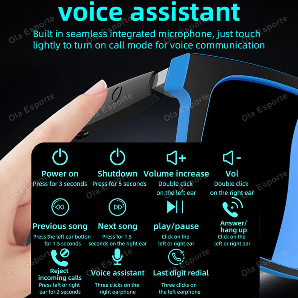 2026 Smart Audio Glasses Touch Open Listening Design Lightweight Ultra Clear Sound Quality Bluetooth Call Waterproof Glasses New