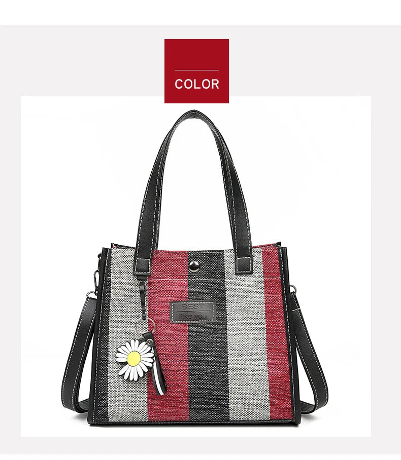 Fashion Messenger Bags For Women Shoulder Ladies Designer Handbag Solid Large Capacity Casual Canvas Shoulder Female Bag
