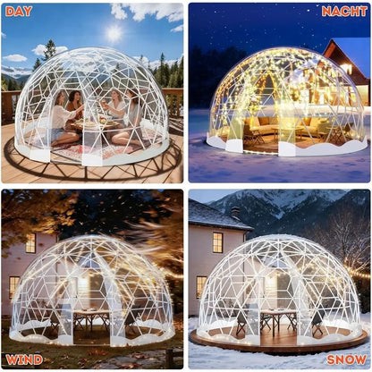 All-Weather Geodesic Dome Tent for 2-8 People, Clear Bubble Structure with Door & Window, Suitable for Outdoor, Camping, and Par