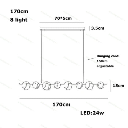 2026 Natural Marble Pieces LED Chandelier Lustre Alabaster Pendant Light Suspension Luminaire Lampen For Foyer Dinning Room