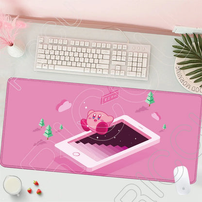HD Printing Mouse Pad Laptop Extended protective Pad Computer Game Mousepad Cartoon K-Kirby PC Accessories Keyboard XXL Desk mat