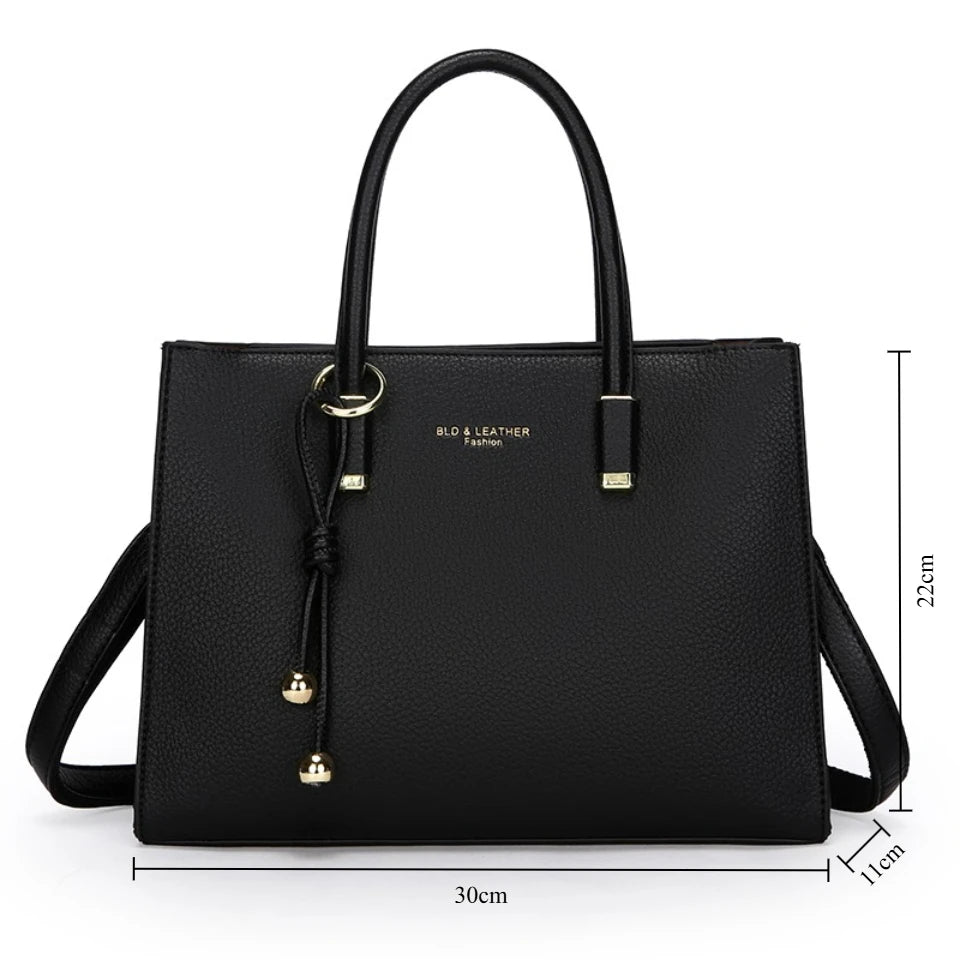 Genuine Brand Top Quality Leather Handbag Women's Tote Messenger Sac Designer Large Capacity 3 Levels Shoulder Crossbody Bags