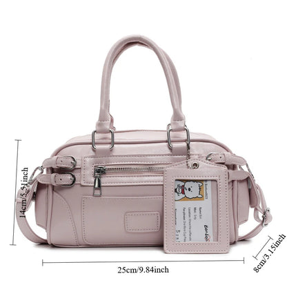 Stylish Design Glossy PU Sqeare Shoulder & Crossbody Bags Solid Zipper Hot Trendy Designer Style Handbags for Women 2025 New