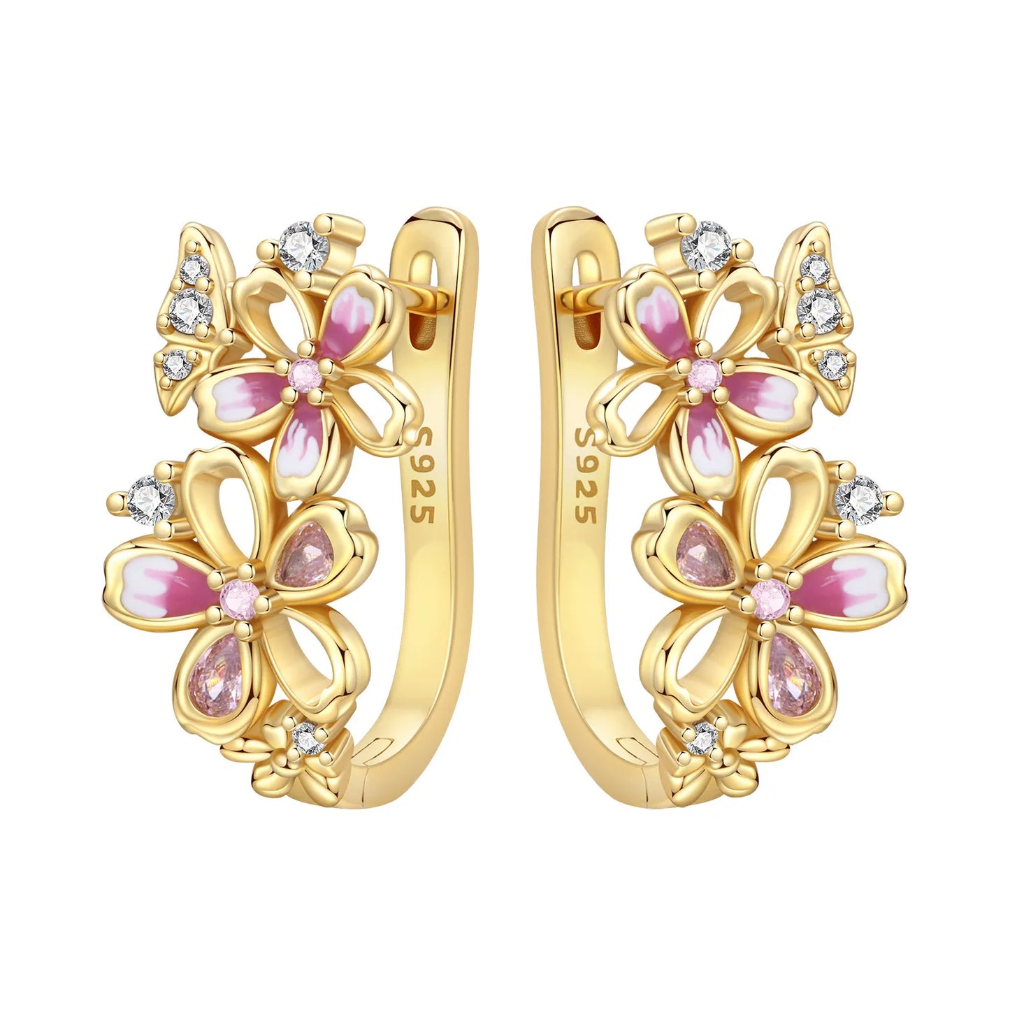 Original 925 Sterling Silver Heart Vintage Luxury Earrings Fashion 18K Gold Hoop Earrings for Women Piercing Jewelry Aretes 2026