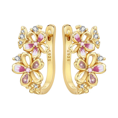 Original 925 Sterling Silver Heart Vintage Luxury Earrings Fashion 18K Gold Hoop Earrings for Women Piercing Jewelry Aretes 2026