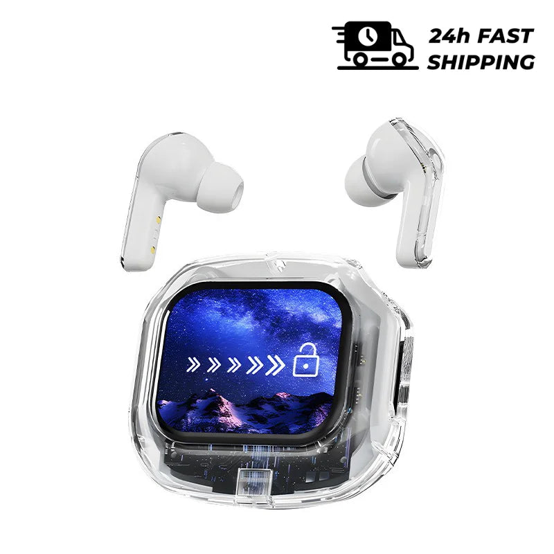 Wireless Bluetooth Headphones In Ear Buds Sports Stereo Earphones for Business,with Smart Touch Screen HiFi TWS Headset