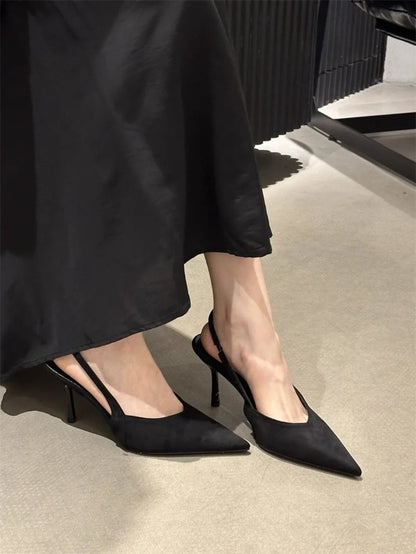 Luxury High Heels Sandals Women Sexy Pointed Toe Shoes for Woman Slippers New Party Shoes Pumps Elegant Slides Mujer Zapatos