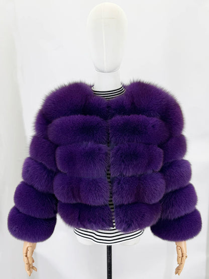 Women's Fur Coat Fox Fur Jackets for Women Clothing Natural Real Fox Fur Jacket Coats for Women Fur Jacket in Promotion