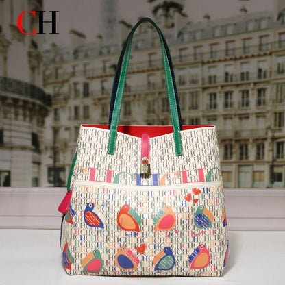CH Ladies Handbag Large Capacity Shoulder Bag Ladies Handbag Luxury Brand 2026 New Multifunctional Fashion Design Classic Retro