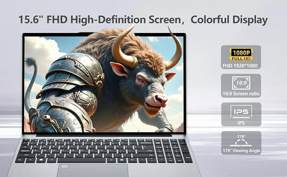 15.6 inch Intel Notebook PC Ultra Slim Laptop Intel Core I3 6100U 16GB RAM 1TB 2TB SSD Office Study Computer PC Windows 11 Pro