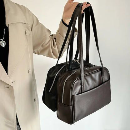 CGCBAG Vintage Designer Luxury Women Tote Bag Casual Lage Capacity Female Shoulder Bag High Quality PU Leather Ladies Handbags