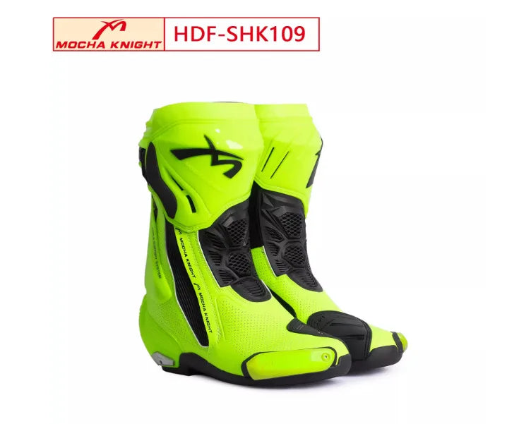 Men's Summer Breathable Racing Boots MOCHA SH109 Motorcycle Boots Breathable Women's Off-road Racing CE Certified Riding Boots