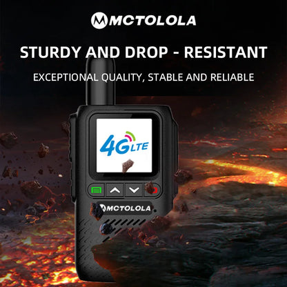 MOTOLOLA 4G PoC Radio Global Walkie Talkie with Lifetime Free SIM Card for 5000 Kilometers Long Distance Hiking and Camping