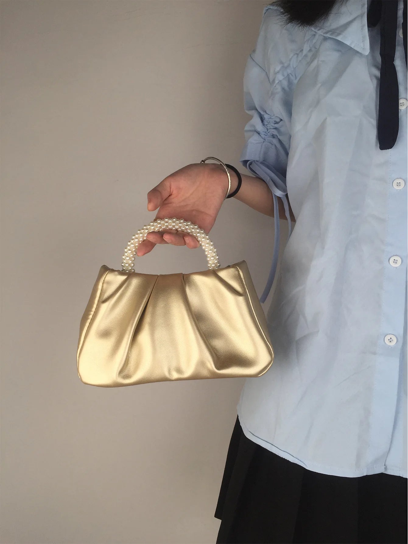 Fashion Pearl Handle Women Dinner Clutch Purse Handbags Luxury Design Ladies Square Shoulder Bags Female Small Messenger Bag