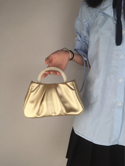 Fashion Pearl Handle Women Dinner Clutch Purse Handbags Luxury Design Ladies Square Shoulder Bags Female Small Messenger Bag