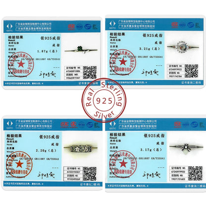 Rings Hot Sales 925 Sterling Silver Love Heart Sun Moon Star Iris Adjustable Rings For Women Wedding Birthday Party Jewelry Gift
