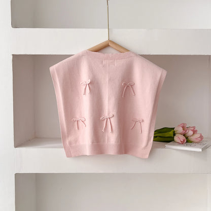 Korean Knitted Shawl Summer Air Conditioning Fake Collar Neck Guard Knit Thin Knotted Cape Shoulder Scarf For Women