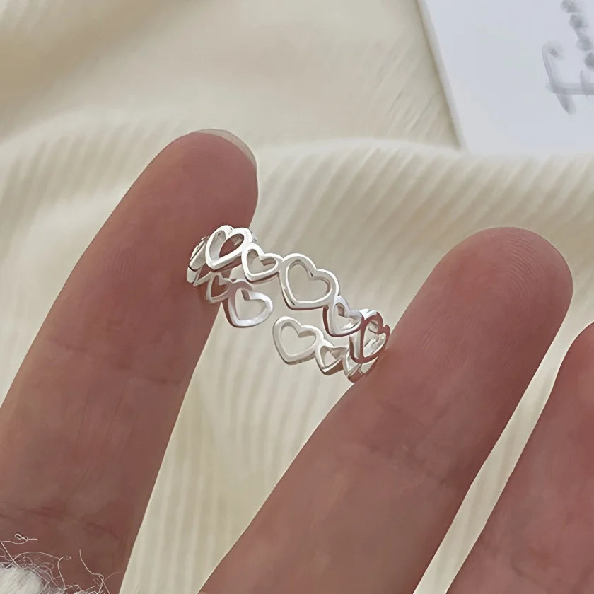 PANJBJ 925 Sterling Silver Golden Flower Rings For Women Drip Glaze Plant Irregular Adjustable Sweet Jewelry Gift Dropshipping