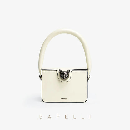 BAFELLI 2026 BAGS FOR WOMEN'S HANDBAG FASHION TREND BOXY LUXURY DESIGNER BRAND GENUINE LEATHER ORIGINAL FLAP PURSE EVENING CAT
