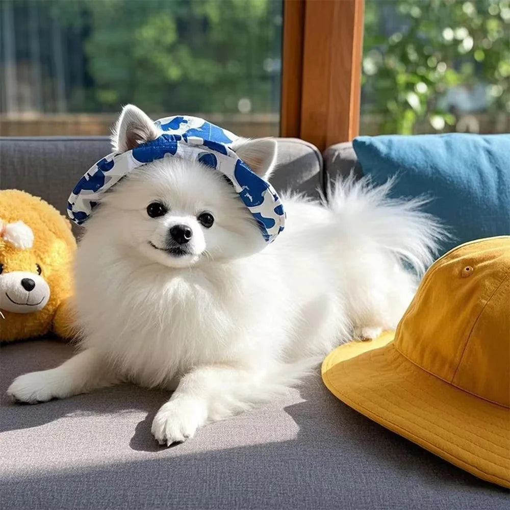 Pets Hat with Ear Holes Adjustable Baseball Cap for Medium Small Dogs Summer Fashion Cats Sun Cap Pet Outdoor Hat Pet Supplies