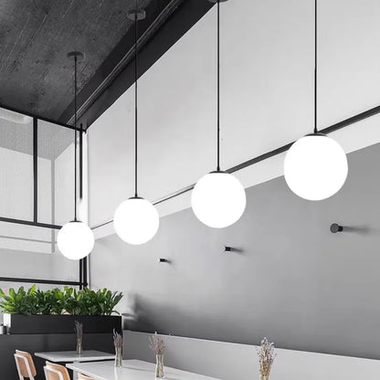 Black White Golden Ball Chandelier Lights Glass Frosted Lampshade Restaurant Bar Kitchen Hanging Lamps G9 E27 Indoor Lighting