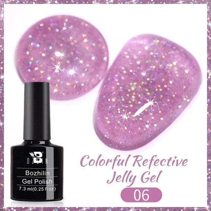 AWStorG 7.5ml Starlit Chameleon Cat Magnetic Gel Nail Polish Double Colors Semi Permanent UV Gel Varnish Need Black Base