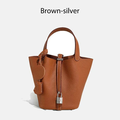 Women Bags Handbags Bucket Bag Real Leathe Fashion Tote Bag Genuine Leather Luxury Desginer Big Size Large Lady Hand Bags