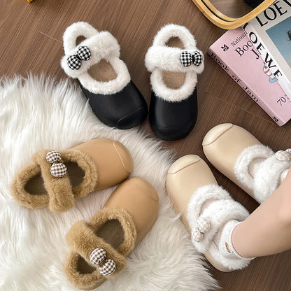 Lady Wearing Winter Casual Anti-slip Creative Cotton Shoes