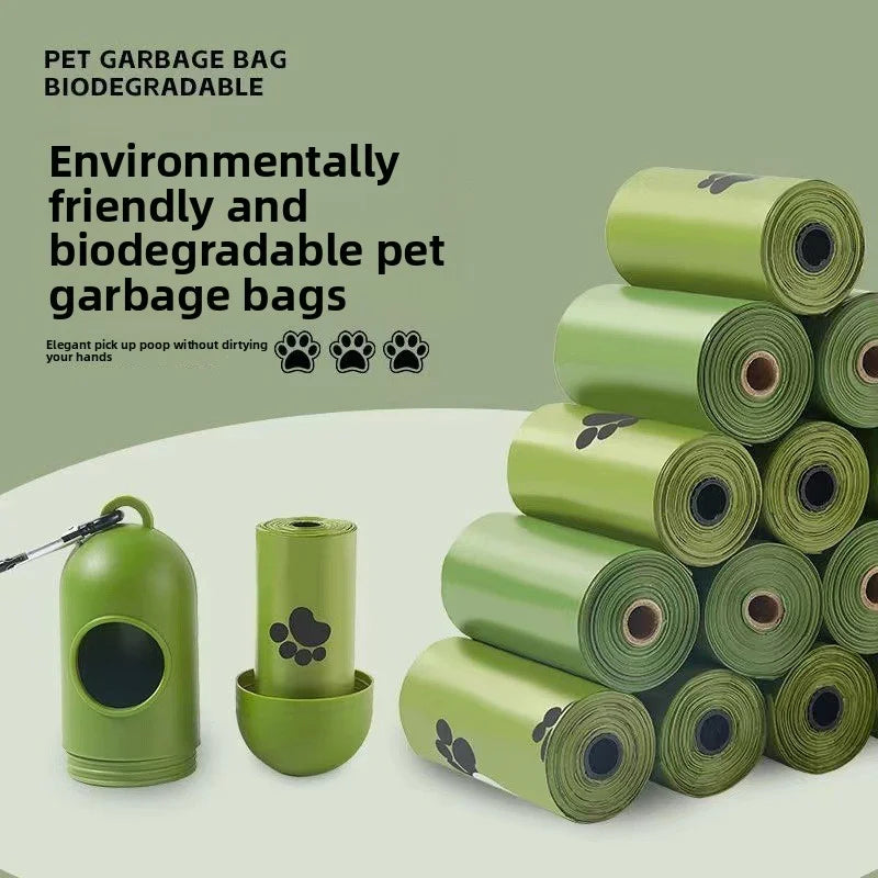20Rolls Dog Poop Bag Outdoor Cleaning Poop Bag Biodegradable Cat Dog Garbage Bag with Dispenser Gift Dog Waste Bags Pet Supply