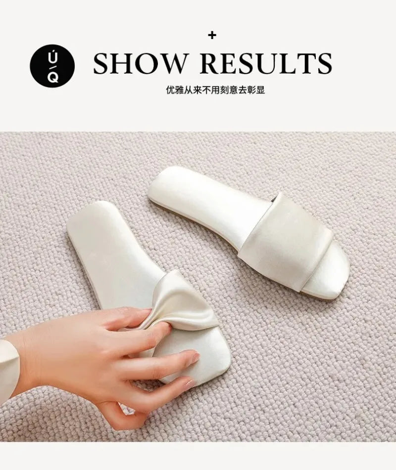 Summer New Women Shoes Premium Feel Flat Bottom Slippers for Woman Elegant Outdoors Slippers Luxury Designer Shoes Zapatos Mujer