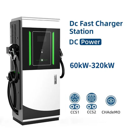 90kW DC EV Charger Station CCS2 Dual Gun Fast Charging Floor Mounted Smart APP WiFi 4G RFID IP54 OCPP 1.6J Fully Approved