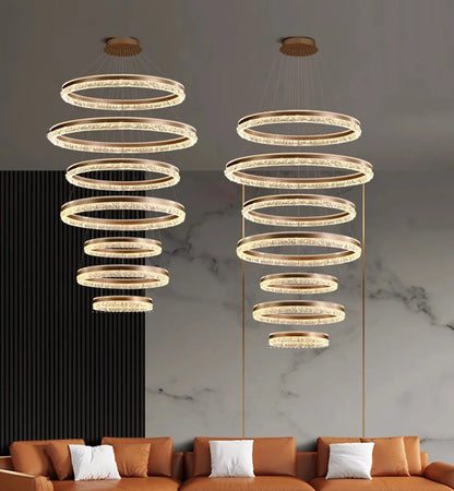Modern Home Decor Ring LED Lights Pendant Light Lamps for Living Room Chandeliers for Dining Room Hanging Light Indoor Lighting
