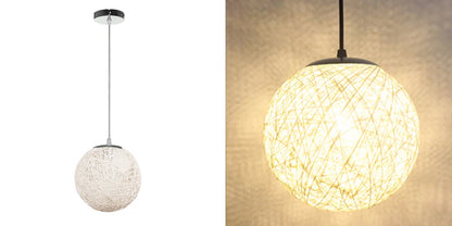 Nordic Hand-woven Rattan Pendant Lights Ceiling Chandelier Modern Hanging Lamps Restaurant Living Room Kitchen Lighting Fixtures
