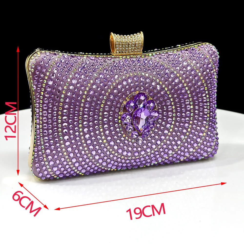 Latest Women Italian Shoes and Matching Bags Decorated with Rhinestone Elegant Pointed Toe Wedding Shoes Bride