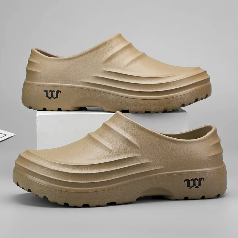 Summer Chef Shoes Anti Slip and Oil Proof Work Shoes Lazy Slippers Casual Trendy Slipper One Step Fashion Garden Shoes For Beach