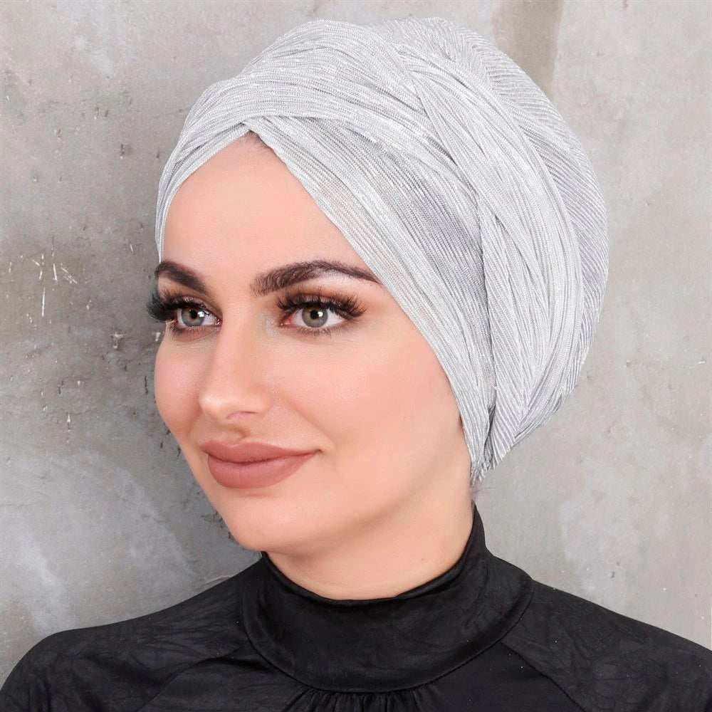 Glitter Muslim Inner Hijabs Women Ventilate Instant Turban Headscarf Woman Caps Islamic Lightweight Design (31g）
