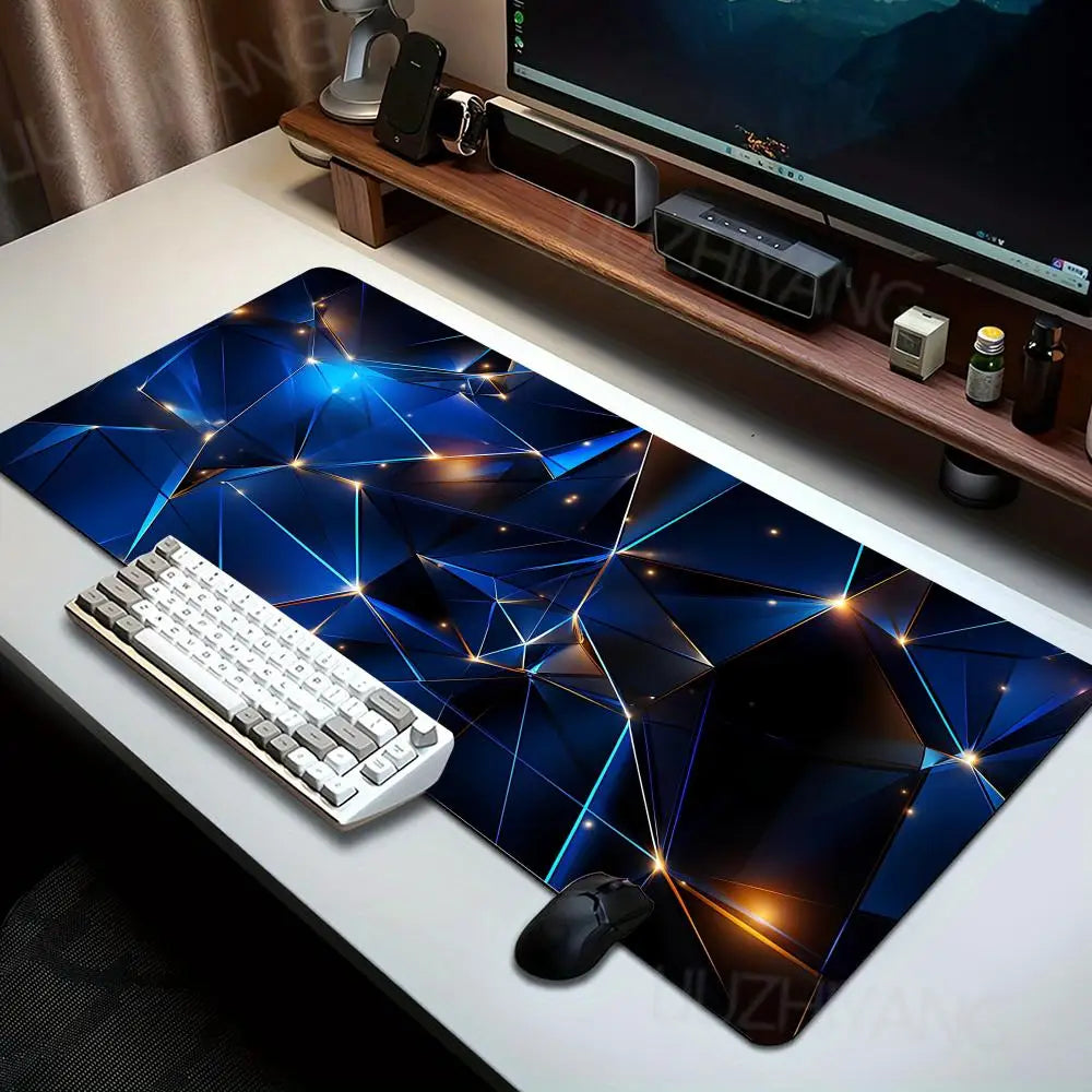 Cool Geometric Pattern 3D Mouse Pad XXL Computer Laptop Mousepads Office Large Gaming Mousepad Rubber Bottom Non-Slip Desk Mat